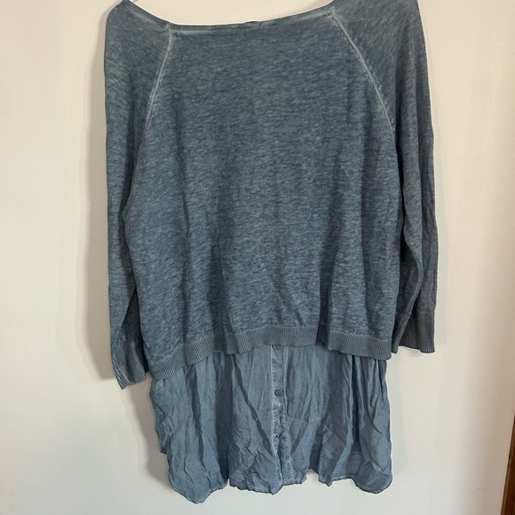 Tribal Women's Heathered Gray Sweatshirt/Blouse - Picture 2 of 5